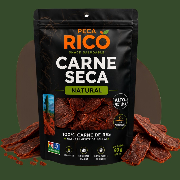 Bolsa de carne seca natural Peca Rico.