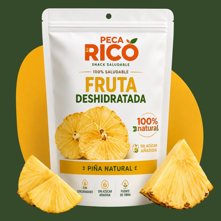Bolsa de piña deshidratada Peca Rico.