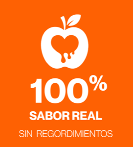 100% sabor real, sin regordimientos.